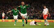 5 September 2019; David McGoldrick of Republic of Ireland celebrates after scoring his side's goal during the UEFA EURO2020 Qualifier Group D match between Republic of Ireland and Switzerland at Aviva Stadium, Lansdowne Road in Dublin. Photo by Stephen McCarthy/Sportsfile