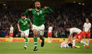 5 September 2019; David McGoldrick of Republic of Ireland celebrates after scoring his side's goal during the UEFA EURO2020 Qualifier Group D match between Republic of Ireland and Switzerland at Aviva Stadium, Lansdowne Road in Dublin. Photo by Stephen McCarthy/Sportsfile