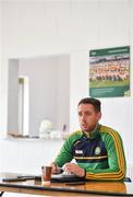 06 September 2019; Michael Fennelly speaks to journalists during his unveiling as the new Offaly Senior Hurling Manager at the GAA Faithful Fields Offaly Centre of Excellence in Kilcormac, Co. Offaly. Photo by David Fitzgerald/Sportsfile