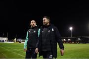 6 September 2019; Shamrock Rovers manager Stephen Bradley, right, with coach Glenn Cronin following the Extra.ie FAI Cup Quarter-Final match between Galway United and Shamrock Rovers at Eamonn Deacy Park in Galway. Photo by Eóin Noonan/Sportsfile