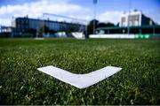 7 September 2019; Pitch markings in advance of the Amputee Football League Cup at Carlisle Grounds in Bray, Co Wicklow. Photo by Stephen McCarthy/Sportsfile