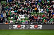 5 September 2019; 20X20 branding during the UEFA EURO2020 Qualifier Group D match between Republic of Ireland and Switzerland at Aviva Stadium, Lansdowne Road in Dublin. Photo by Eóin Noonan/Sportsfile