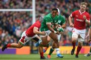 7 September 2019; Bundee Aki of Ireland is tackled by Jonathan Davies of Wales during the Guinness Summer Series match between Ireland and Wales at the Aviva Stadium in Dublin. Photo by Ramsey Cardy/Sportsfile