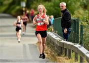 7 September 2019; Mary Mulhare from Portlaoise Athletic Club who came second during the Kia Race Series – Round 8 at Blessington Lakes in Wicklow. Photo by Matt Browne/Sportsfile