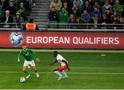 5 September 2019; Conor Hourihane of Republic of Ireland in action against Denis Zakaria of Switzerland during the UEFA EURO2020 Qualifier Group D match between Republic of Ireland and Switzerland at Aviva Stadium, Lansdowne Road in Dublin. Photo by Eóin Noonan/Sportsfile