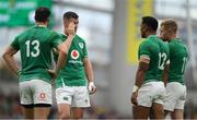 7 September 2019; Ireland players, from left, Robbie Henshaw, Jonathan Sexton, Bundee Aki and Keith Earls during the Guinness Summer Series match between Ireland and Wales at the Aviva Stadium in Dublin. Photo by Ramsey Cardy/Sportsfile