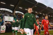 6 September 2019; Conor Coventry of Republic of Ireland walks our prior to the UEFA European U21 Championship Qualifier Group 1 match between Republic of Ireland and Armenia at Tallaght Stadium in Tallaght, Dublin. Photo by Stephen McCarthy/Sportsfile