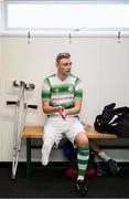 7 September 2019; Kevin Fogarty of Shamrock Rovers prepares for the Megazyme Amputee Football League Cup Finals at Carlisle Grounds in Bray, Co Wicklow. Photo by Stephen McCarthy/Sportsfile