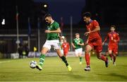 6 September 2019; Troy Parrott of Republic of Ireland and Hovhannes Nazaryan of Armenia during the UEFA European U21 Championship Qualifier Group 1 match between Republic of Ireland and Armenia at Tallaght Stadium in Tallaght, Dublin. Photo by Stephen McCarthy/Sportsfile