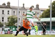 7 September 2019; Alan Wall of Shamrock Rovers and James Conroy of Bohemians during the Megazyme Amputee Football League Cup Finals at Carlisle Grounds in Bray, Co Wicklow. Photo by Stephen McCarthy/Sportsfile