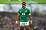 7 September 2019; Bundee Aki of Ireland during the Guinness Summer Series match between Ireland and Wales at the Aviva Stadium in Dublin. Photo by Ramsey Cardy/Sportsfile
