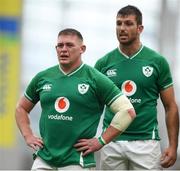 7 September 2019; Tadhg Furlong, left, and Jean Kleyn of Ireland during the Guinness Summer Series match between Ireland and Wales at the Aviva Stadium in Dublin. Photo by Ramsey Cardy/Sportsfile
