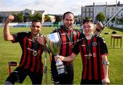 7 September 2019; Bohemians players celebrate following the Megazyme Amputee Football League Cup Finals at Carlisle Grounds in Bray, Co Wicklow. Photo by Stephen McCarthy/Sportsfile