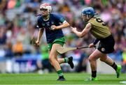 8 September 2019; Noelle Curtin of Limerick in action against Laura Collins of Kerry during the Liberty Insurance All-Ireland Premier Junior Camogie Championship Final match between Kerry and Limerick at Croke Park in Dublin. Photo by Piaras Ó Mídheach/Sportsfile