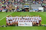 8 September 2019; The Galway panel ahead of the Liberty Insurance All-Ireland Intermediate Camogie Championship Final match between Galway and Westmeath at Croke Park in Dublin. Photo by Ramsey Cardy/Sportsfile