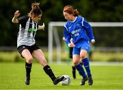 8 September 2019; Emma Cosgrave of Manulla FC in action against Aedin Hayes of Whitehall Rangers during the FAI Women’s Intermediate Shield Final match between Manulla FC and Whitehall Rangers at Mullingar Athletic FC in Mullingar, Co. Westmeath. Photo by Seb Daly/Sportsfile