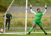 8 September 2019; Simona Fernandes or Manulla FC reacts after conceding a goalduring the FAI Women’s Intermediate Shield Final match between Manulla FC and Whitehall Rangers at Mullingar Athletic FC in Mullingar, Co. Westmeath. Photo by Seb Daly/Sportsfile