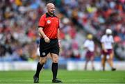 8 September 2019; Referee Andrew Larkin during the Liberty Insurance All-Ireland Intermediate Camogie Championship Final match between Galway and Westmeath at Croke Park in Dublin. Photo by Piaras Ó Mídheach/Sportsfile