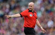 8 September 2019; Referee Andrew Larkin during the Liberty Insurance All-Ireland Intermediate Camogie Championship Final match between Galway and Westmeath at Croke Park in Dublin. Photo by Piaras Ó Mídheach/Sportsfile
