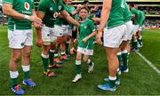 7 September 2019; Ben Best, son of Ireland captain Rory Best, runs through the players after the Guinness Summer Series match between Ireland and Wales at Aviva Stadium in Dublin. Photo by Brendan Moran/Sportsfile