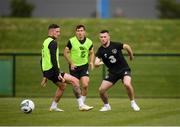 8 September 2019; Jack Byrne, right, with Josh Cullen, centre and Adam Browne during a Republic of Ireland Squad Training session at FAI National Training Centre in Abbotstown, Dublin. Photo by Stephen McCarthy/Sportsfile
