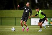 8 September 2019; Jeff Hendrick, left, with John Egan during a Republic of Ireland Squad Training session at FAI National Training Centre in Abbotstown, Dublin. Photo by Stephen McCarthy/Sportsfile
