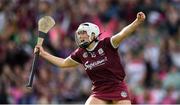 8 September 2019; Ailish O'Reilly of Galway celebrates scoring her side's third goal during the Liberty Insurance All-Ireland Senior Camogie Championship Final match between Galway and Kilkenny at Croke Park in Dublin. Photo by Piaras Ó Mídheach/Sportsfile