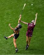 8 September 2019; Carrie Dolan of Galway in action against Anna Farrell of Kilkenny during the Liberty Insurance All-Ireland Senior Camogie Championship Final match between Galway and Kilkenny at Croke Park in Dublin. Photo by Ramsey Cardy/Sportsfile