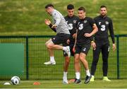 8 September 2019; Seamus Coleman and assistant coach Robbie Keane during a Republic of Ireland training session at the FAI National Training Centre in Abbotstown, Dublin. Photo by Stephen McCarthy/Sportsfile