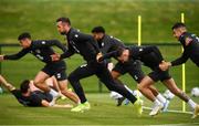 8 September 2019; Shane Duffy, Alan Browne and John Egan, right, during a Republic of Ireland training session at the FAI National Training Centre in Abbotstown, Dublin. Photo by Stephen McCarthy/Sportsfile