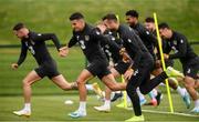 8 September 2019; Republic of Ireland players, from left, Alan Browne, John Egan and Shane Duffy during a training session at the FAI National Training Centre in Abbotstown, Dublin. Photo by Stephen McCarthy/Sportsfile