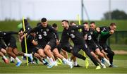 8 September 2019; Players, from left, John Egan, Shane Duffy, Alan Browne, Conor Hourihane and Ronan Curtis during a Republic of Ireland training session at the FAI National Training Centre in Abbotstown, Dublin. Photo by Stephen McCarthy/Sportsfile