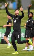 8 September 2019; Shane Duffy during a Republic of Ireland training session at the FAI National Training Centre in Abbotstown, Dublin. Photo by Stephen McCarthy/Sportsfile