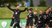 8 September 2019; Shane Duffy during a Republic of Ireland training session at the FAI National Training Centre in Abbotstown, Dublin. Photo by Stephen McCarthy/Sportsfile