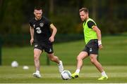 8 September 2019; Alan Judge and Jack Byrne during a Republic of Ireland training session at the FAI National Training Centre in Abbotstown, Dublin. Photo by Stephen McCarthy/Sportsfile