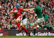 7 September 2019; Justin Tipuric of Wales is tackled by James Ryan of Ireland during the Guinness Summer Series match between Ireland and Wales at Aviva Stadium in Dublin. Photo by Brendan Moran/Sportsfile