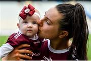 8 September 2019; Rebecca Hennelly of Galway with her niece 7 month old Anna O'Reilly following the Liberty Insurance All-Ireland Senior Camogie Championship Final match between Galway and Kilkenny at Croke Park in Dublin. Photo by Ramsey Cardy/Sportsfile