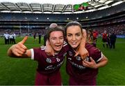 8 September 2019; Aoife Donohue, left, and Noreen Coen of Galway celebrate following the Liberty Insurance All-Ireland Senior Camogie Championship Final match between Galway and Kilkenny at Croke Park in Dublin. Photo by Ramsey Cardy/Sportsfile