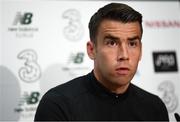 9 September 2019; Seamus Coleman during a Republic of Ireland press conference at the FAI National Training Centre in Abbotstown, Dublin. Photo by Stephen McCarthy/Sportsfile