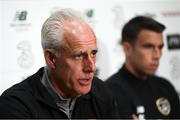 9 September 2019; Republic of Ireland manager Mick McCarthy and Seamus Coleman during a press conference at the FAI National Training Centre in Abbotstown, Dublin. Photo by Stephen McCarthy/Sportsfile