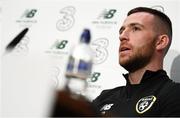 9 September 2019; Jack Byrne during a Republic of Ireland press conference at the FAI National Training Centre in Abbotstown, Dublin. Photo by Stephen McCarthy/Sportsfile