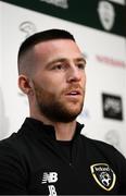 9 September 2019; Jack Byrne during a Republic of Ireland press conference at the FAI National Training Centre in Abbotstown, Dublin. Photo by Stephen McCarthy/Sportsfile