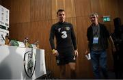 9 September 2019; Seamus Coleman during a Republic of Ireland press conference at the FAI National Training Centre in Abbotstown, Dublin. Photo by Stephen McCarthy/Sportsfile