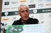 9 September 2019; Republic of Ireland manager Mick McCarthy during a press conference at the FAI National Training Centre in Abbotstown, Dublin. Photo by Stephen McCarthy/Sportsfile