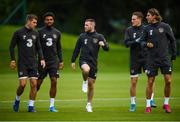 9 September 2019; Jack Byrne, centre, during a Republic of Ireland training session at the FAI National Training Centre in Abbotstown, Dublin. Photo by Stephen McCarthy/Sportsfile