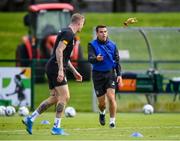9 September 2019; Seamus Coleman during a Republic of Ireland training session at the FAI National Training Centre in Abbotstown, Dublin. Photo by Stephen McCarthy/Sportsfile