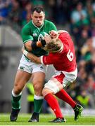 7 September 2019; Cian Healy of Ireland is tackled by Aaron Wainwright of Wales during the Guinness Summer Series match between Ireland and Wales at Aviva Stadium in Dublin. Photo by Brendan Moran/Sportsfile