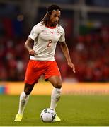 5 September 2019; Kevin Mbabu of Switzerland during the UEFA EURO2020 Qualifier Group D match between Republic of Ireland and Switzerland at Aviva Stadium, Lansdowne Road in Dublin. Photo by Ben McShane/Sportsfile
