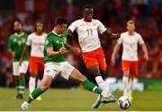 5 September 2019; Denis Zakaria of Switzerland and Enda Stevens of Republic of Ireland during the UEFA EURO2020 Qualifier Group D match between Republic of Ireland and Switzerland at Aviva Stadium, Lansdowne Road in Dublin. Photo by Ben McShane/Sportsfile
