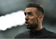 5 September 2019; Shane Duffy of Republic of Ireland prior to the UEFA EURO2020 Qualifier Group D match between Republic of Ireland and Switzerland at Aviva Stadium, Lansdowne Road in Dublin. Photo by Ben McShane/Sportsfile